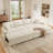 Brunella Corduroy Sleeper Sectional Upholstered Sofa Bed With Storage Space-633114883