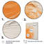 Orange et blanc, spirale minimale - spirale abstraite, art mural-2143331106-2143331119