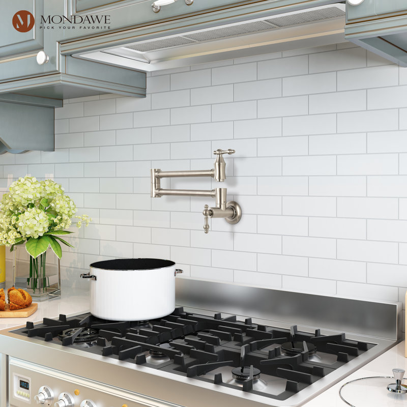 Mondawe Kitchen Faucet, Brushed Nickel