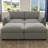 Wide Short Plush Soft Modular Sofa Bed Apartment Sofa With Detachable Cushion Cover-708018433
