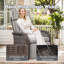 Chaise longue inclinable réglable en osier Serita Serita-1706282066