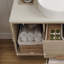 Meuble-lavabo mural moderne 39,3 po avec lavabo ovale en céramique