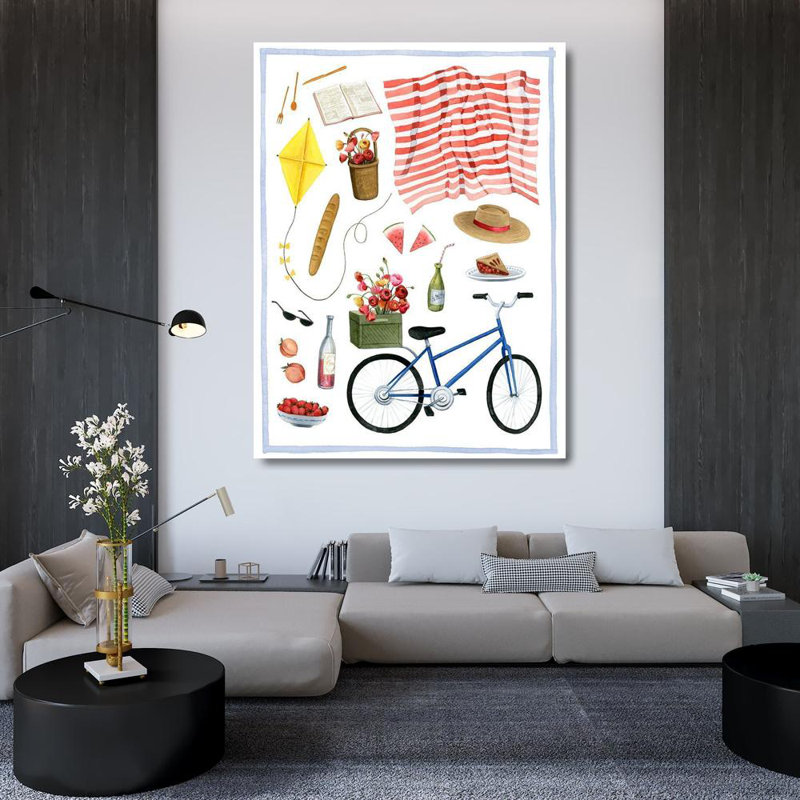 Art sur toile tendue Red Barrel Studio® Popp, Grace Gallery, Park Picnic II, H 47 po x l 36 po