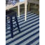 Tapis rayé intérieur / extérieur en polypropylène bleu-2092685460