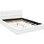 Grand lit tapissier blanc, structure en bois de pin +, sans sommier, plateforme de lit de 81 po x 61 po en blanc, construction avec tête de lit pour un meilleur sommeil, l 87,8 po x L 66 po-894116906