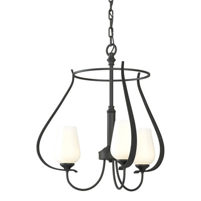 Lustre classique / traditionnel à 3 lumières de style bougie Flora