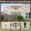 Parasol de patio rond de 9 pi - Parasol d'extérieur à manivelle et auvent ventilé pour abat-jour - pour terrasse, balcon, porche, cour ou piscine par Pure Garden (brun clair)-806706505