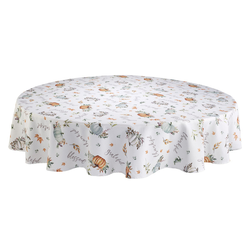 Grateful Patch Fall Round Cotton Tablecloth