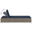  Chaise longue en rotin de polyester gris avec coussin flottant-809185844-809185839