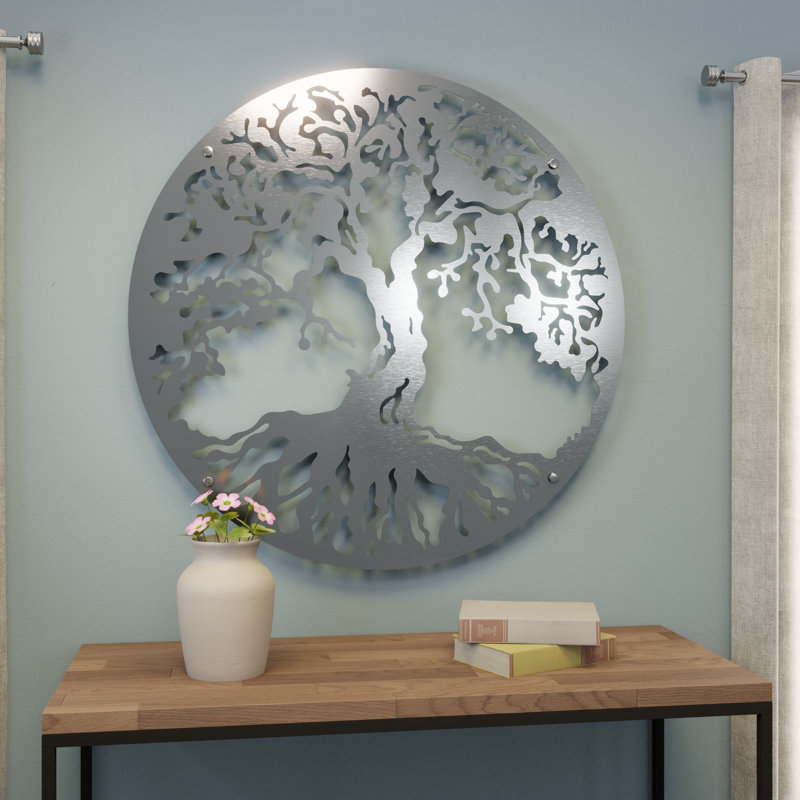 Eufrosina Traditional Landscape & Nature Wall Decor on Metal, 36" H x 36" W x 0.08" D