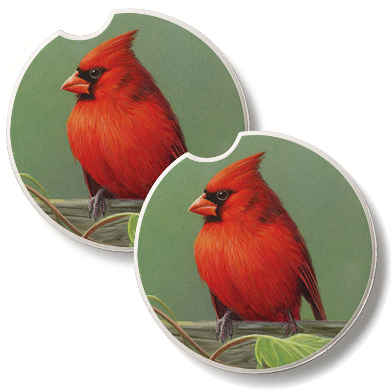 Bird - lot de 2 sous-verres de voiture en pierre absorbants