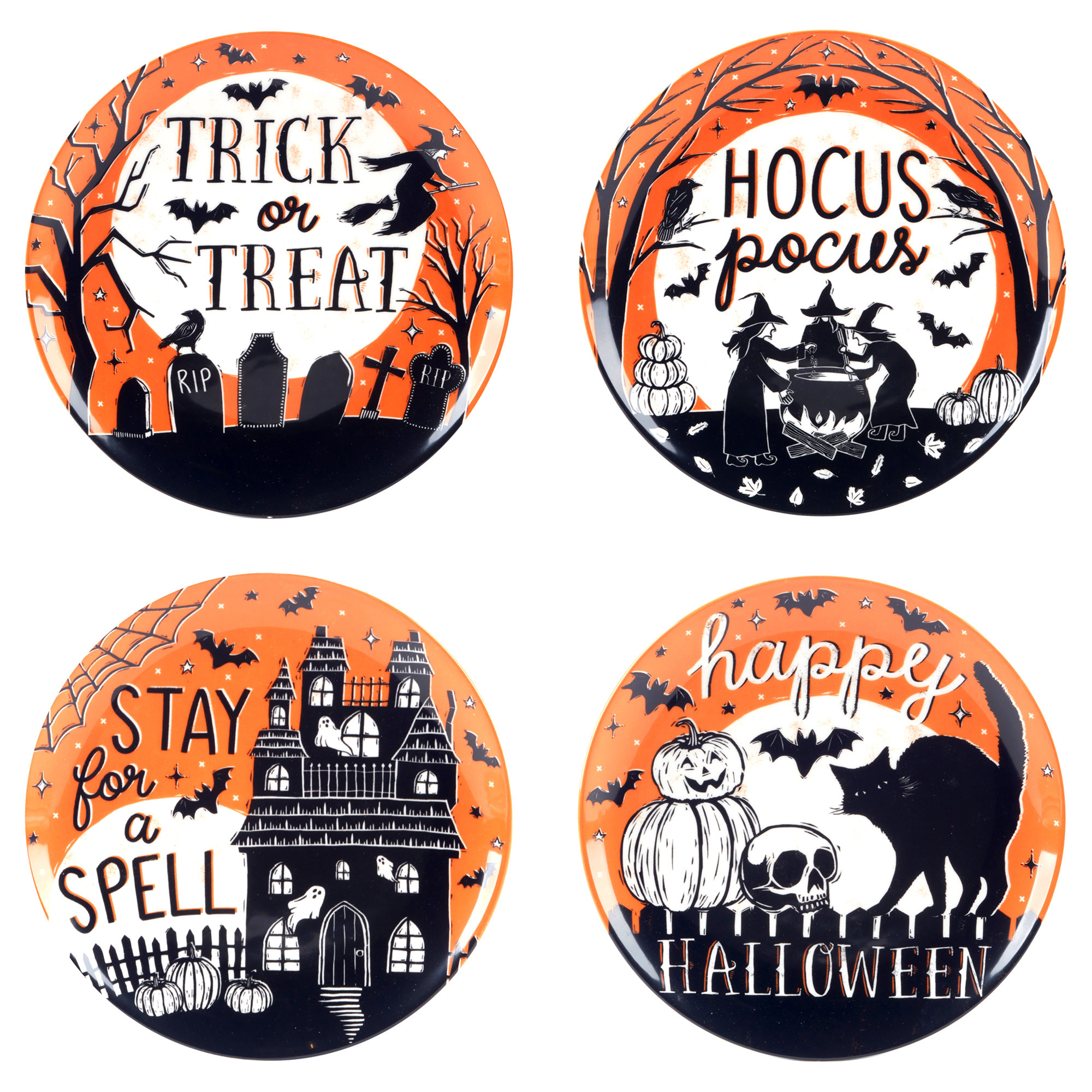 Certified International Hocus Pocus Set of 4 Salad Plates | Wayfair