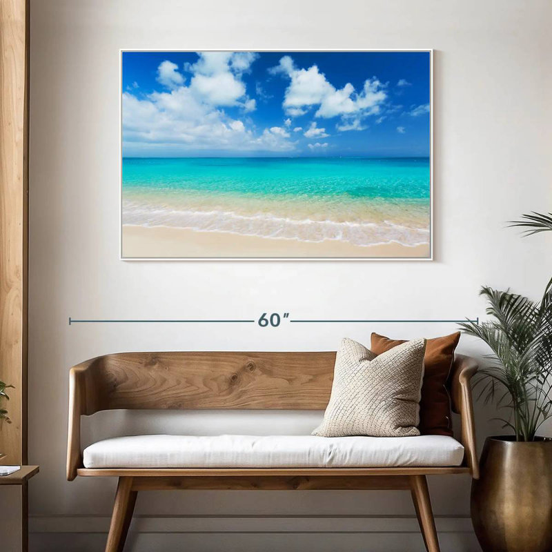 Un Aykhan, Cadre flottant blanc, 46 po x 31 po
