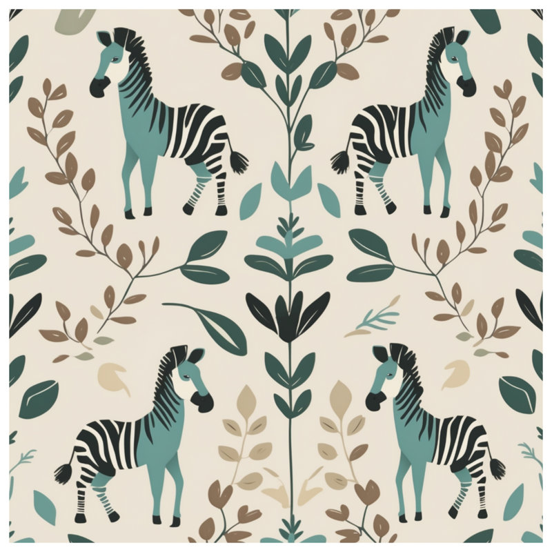 Zèbre Botanical Illustration Bedding Zebra couvre-lit animal, Grand lit