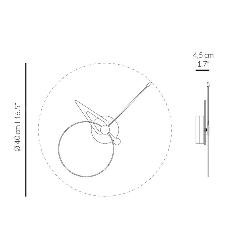 Solid Wood, Fibreglass Analog Wall Clock, Black Oak