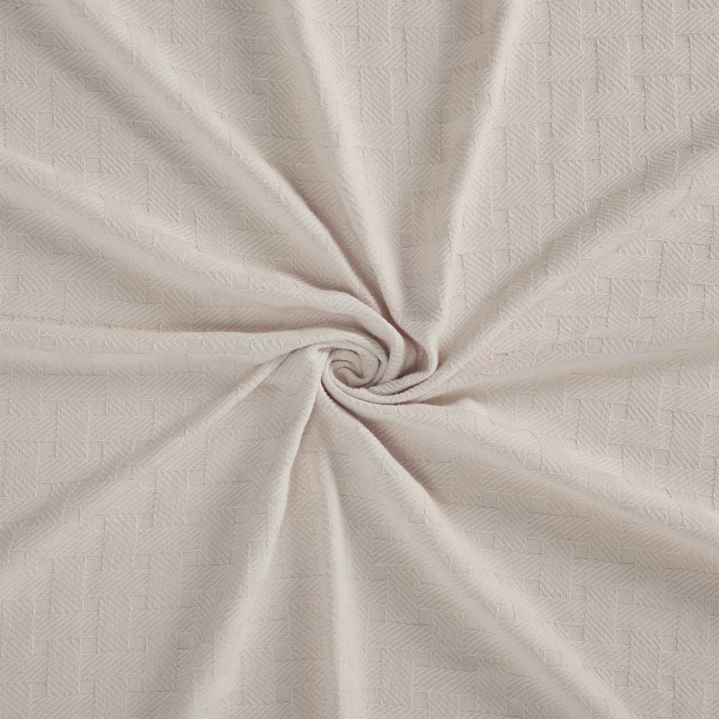 Bertie Machine Woven Throw Blanket, Full/Queen, Ivory