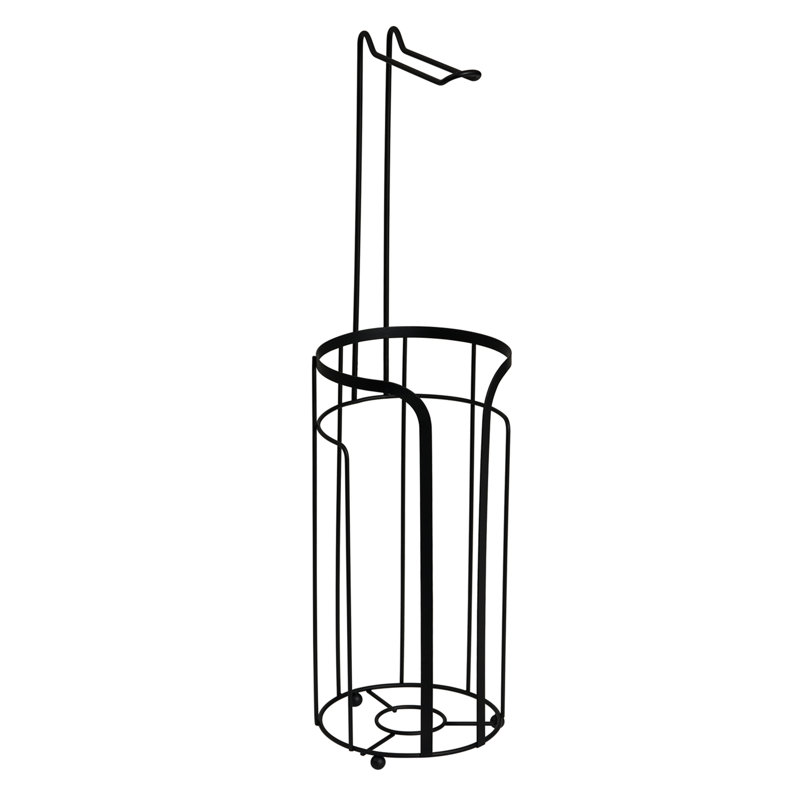 Dante Free Standing Toilet Paper Holder, Matt Black