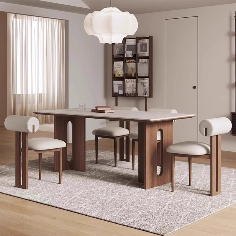 4 - Person Double Pedestal Dining Set, 29.5"H x 55.1"L x 31.4"W