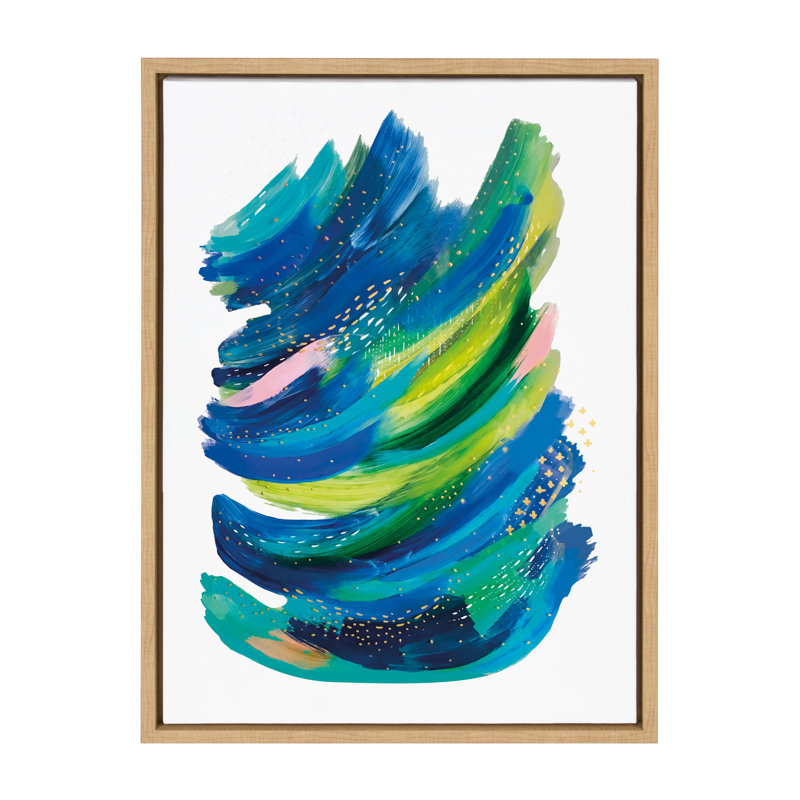 «Bright Abstract 2» par Jessi Raulet de Ettavee, reproduction d'art sur toile encadrée, Encadré naturel, L 24 po x H 18 po