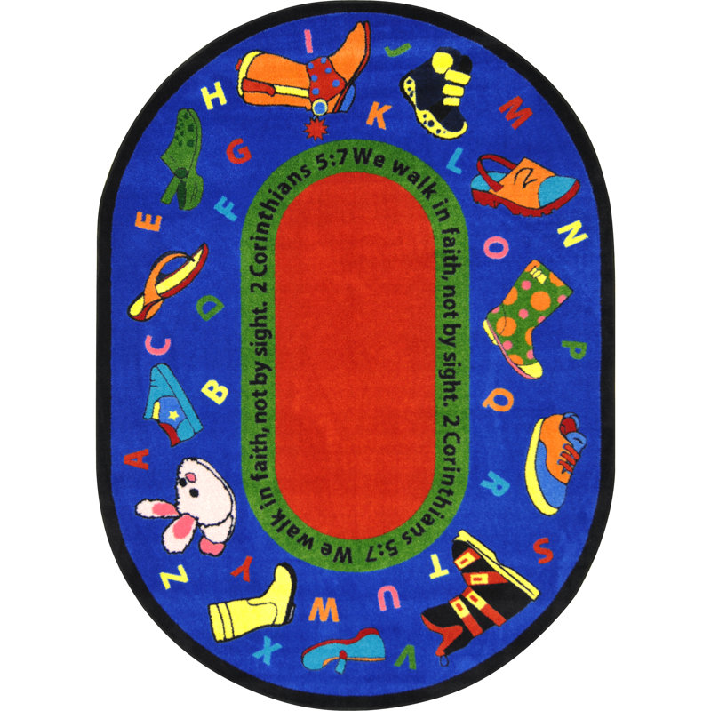 Tapis Miera Walk In Faith par Joy Carpets, Ovale 7 pi 8 po x 10 pi 9 po