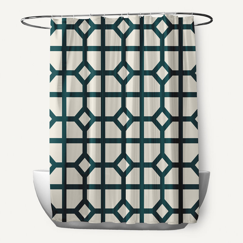 Floral Shower Curtain, Teal