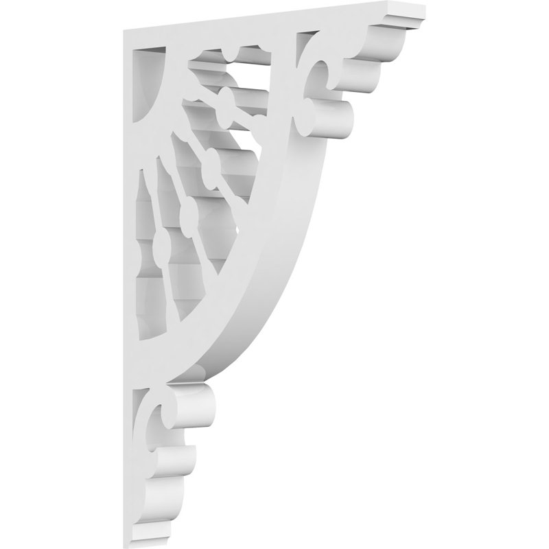 Support de roue de chariot en PVC de qualité architecturale, H 6 po x l 0,63 po x P 4 po