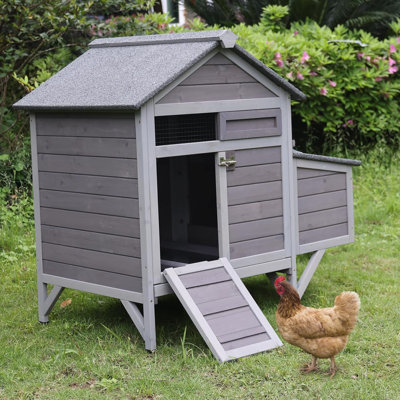 Chicken Coop Outdoor Chicken House with Nesting Box Waterproof Duck Coop for Backyard.Raise Legs