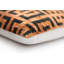 Coussin en velours de soie géométrique orange brûlé - coussin de luxe fait à la main 20 x 20