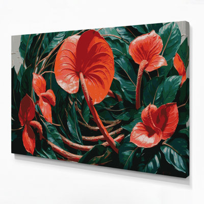 Art mural sur toile Botanical Flamingo