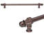 Acanthus 18 inches c.c. with 5/8 smooth center long pull Romanesque style in Gilded Mercury-95564906-95564909