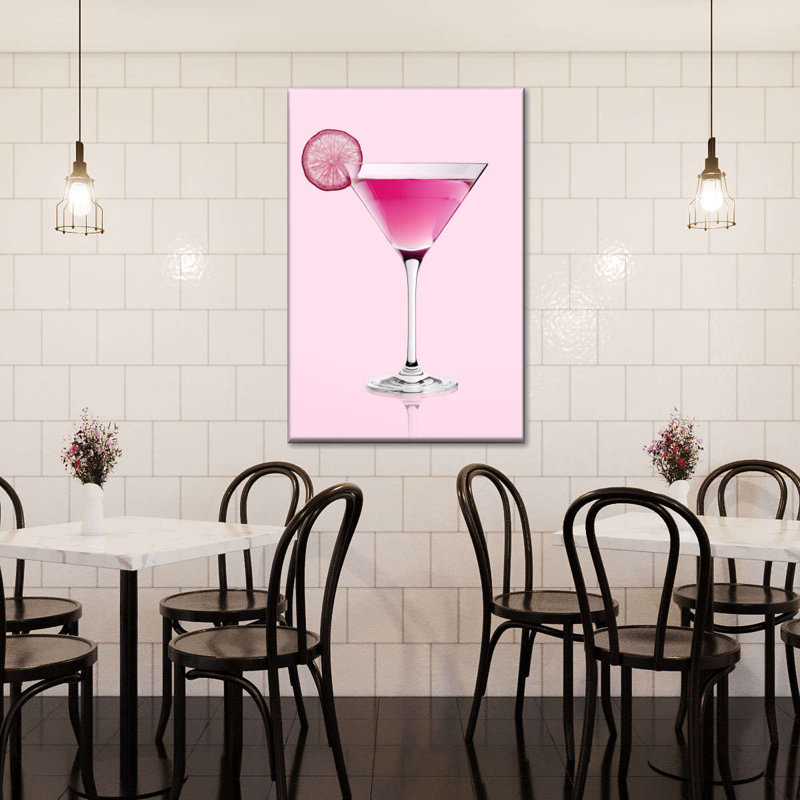 Impression sur toile rose martini, H 48 po x l 32 po x P 1,25 po
