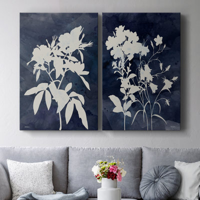 Indigo Botanical I Revisited-Premium Gallery Wrapped Canvas -Ready to Hang