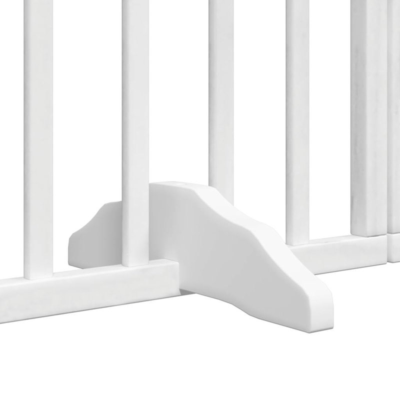 Deance Solid Wood Dog House Door, White, 60cm H x 300cm W x 2cm D
