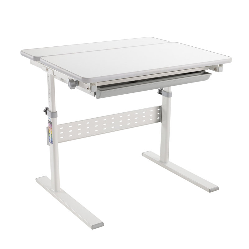 Montez-le! Bureau à hauteur réglable pour enfants, poste de travail pour enfants avec bureau inclinable et tiroir