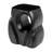 16" Black Solid Wood Figurine End Table