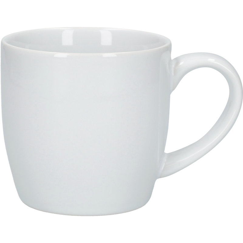 Globe Stoneware Mug, White, 4