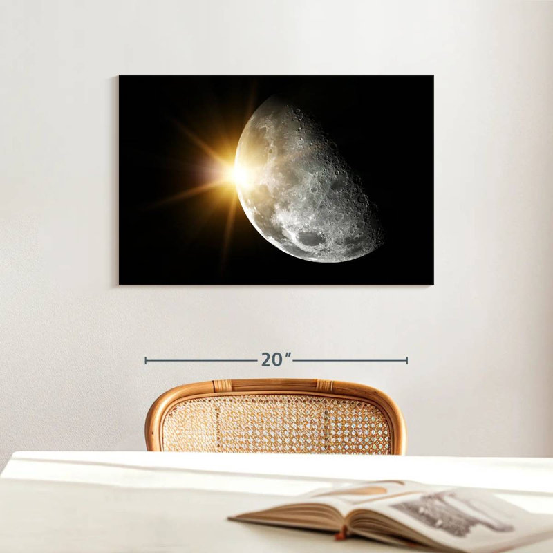 Oberle Sun Behind Moon, 16" H x 24" W