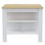 2 Piece Kitchen Set, Kitchen Island + Pantry Cabinet , White /Light Oak