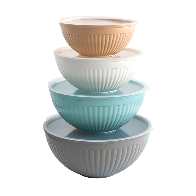 Ensemble de bols 8 pièces Nordic Ware, Bleu sarcelle / menthe / blanc / bleu