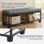 Banc de rangement rembourré en velours / peluche 63 po Seprina-977318651