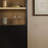 Modern Arched Bookcase With Statement Wood Cabinet Pulls