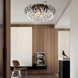 24 Inch French Retro 6-light Crystal Ceiling Lamp