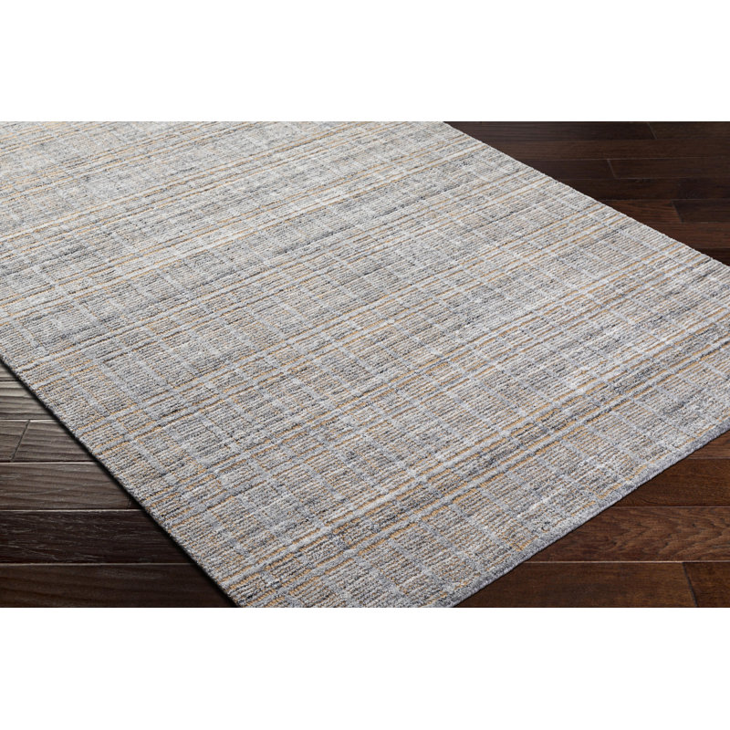Shivan Hand Tufted Plaid Area Rug, Rectangle 5' x 7'6"