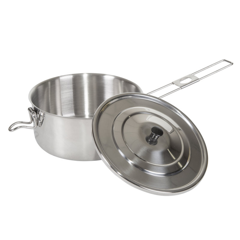 Pot de cuisine en acier inoxydable avec couvercle stansport