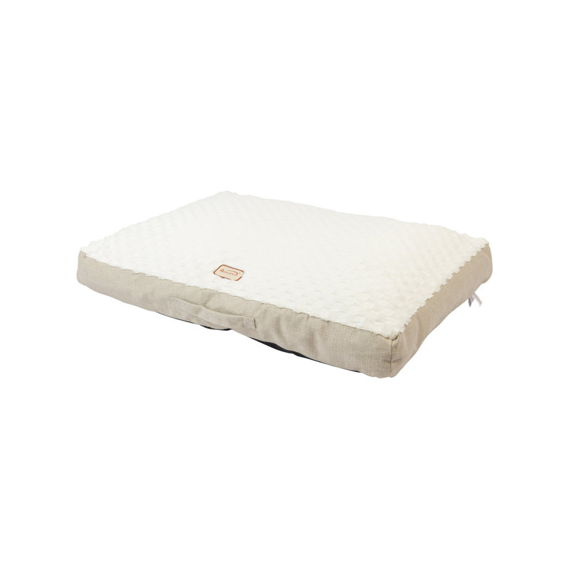 Plush And Snowy Velvet Pet Bed, Medium (22" W x 28" D x 5" H)