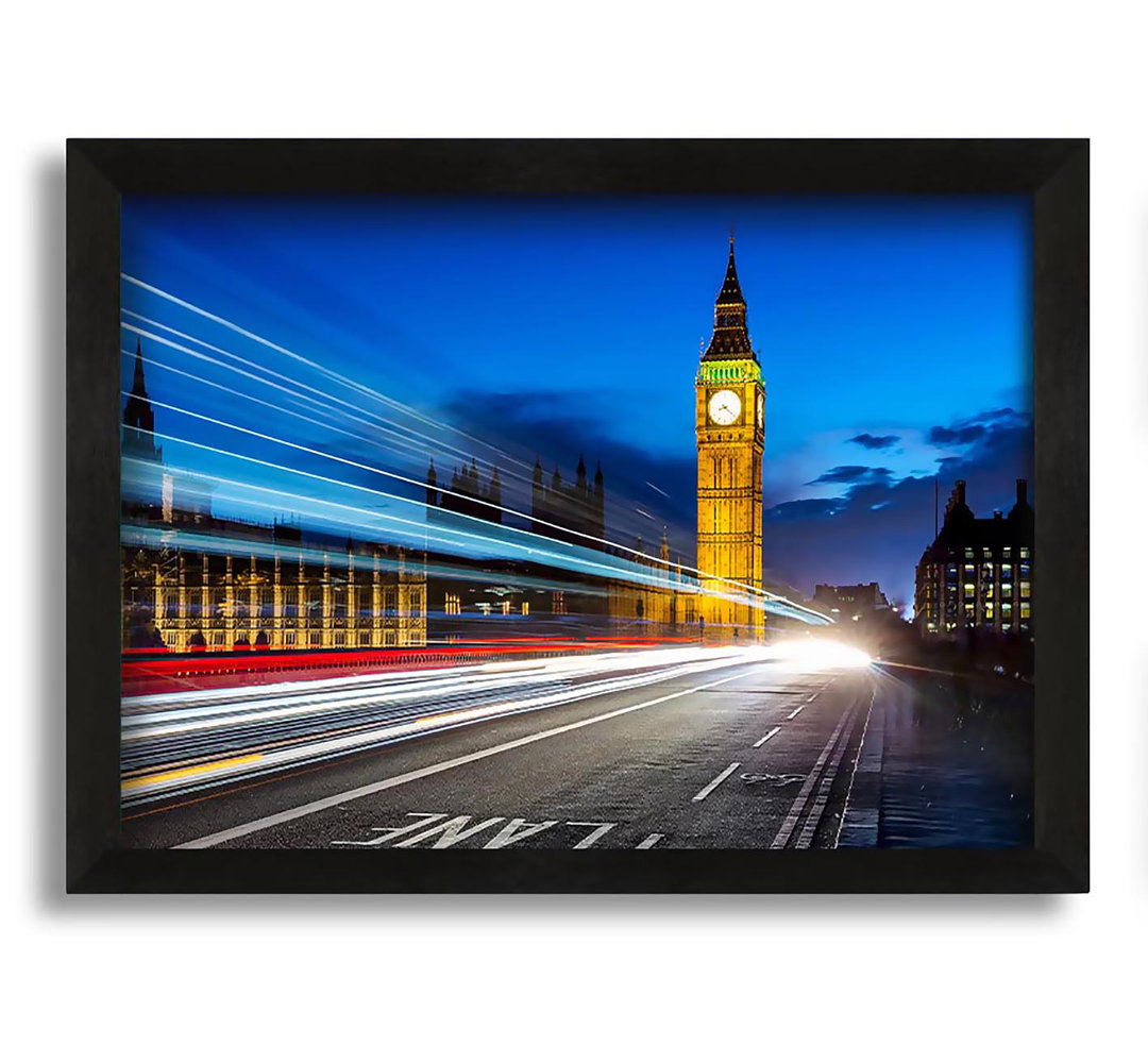 Gerahmtes Leinwandbild Big Ben Speed of Light 5