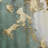 Gold And Green Paint Fusion - Abstract Painting Curtain - Velvet Room Darkening - 1 panel-107826802
