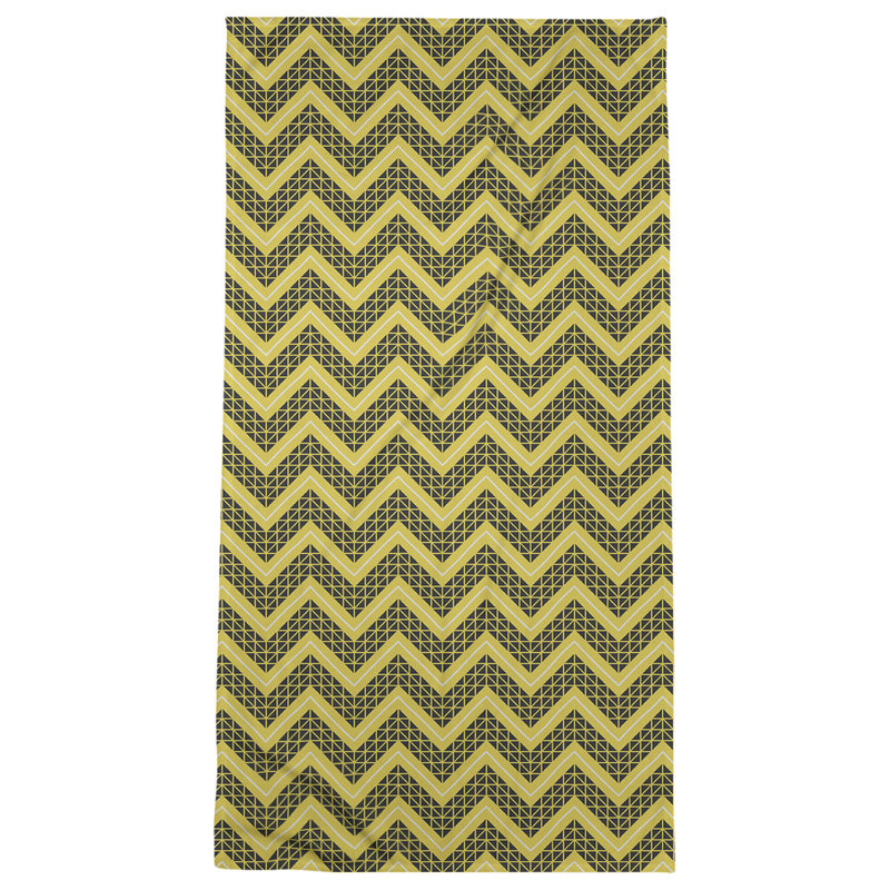Stephenie Bath Towel, Dark Yellow/Black