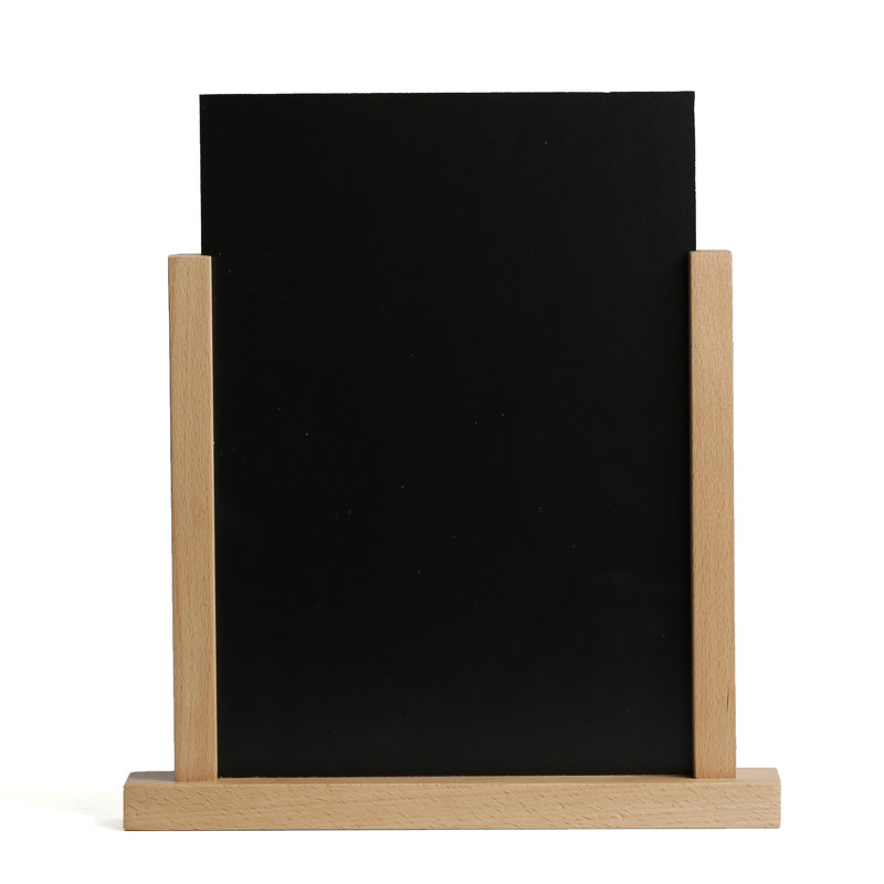 Tableau noir réversible autoportant, H 9,84 po x l 11,3 po, Bois naturel