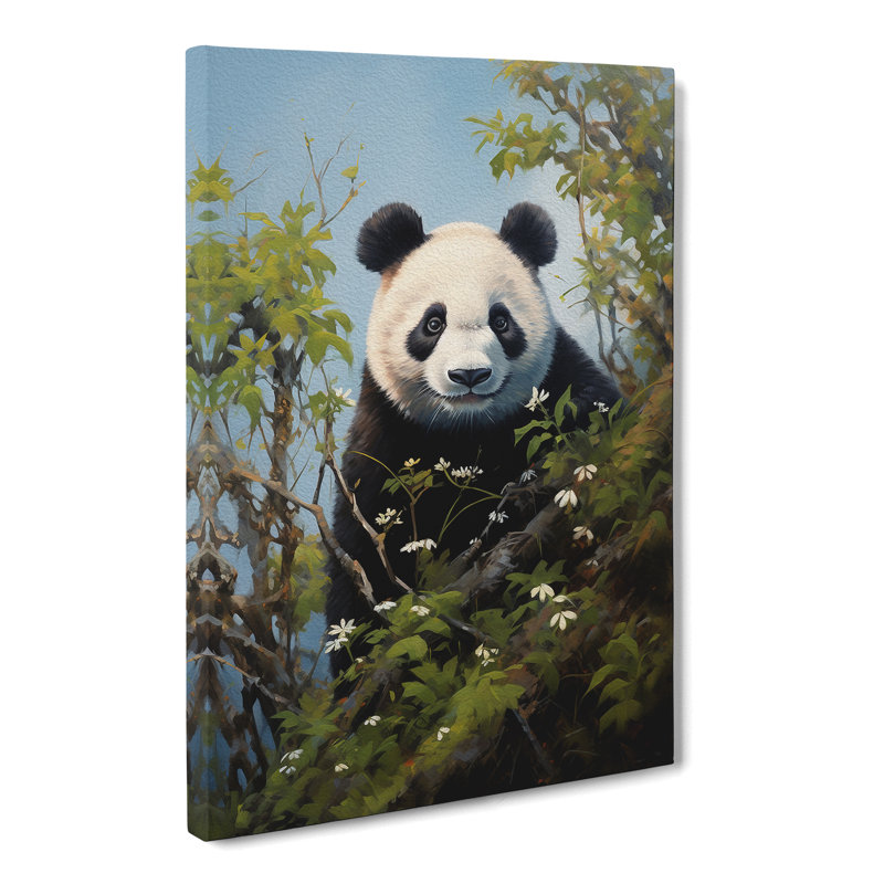 Panda Hard Edge - Wrapped Canvas, 76cm H x 50cm W x 3cm D